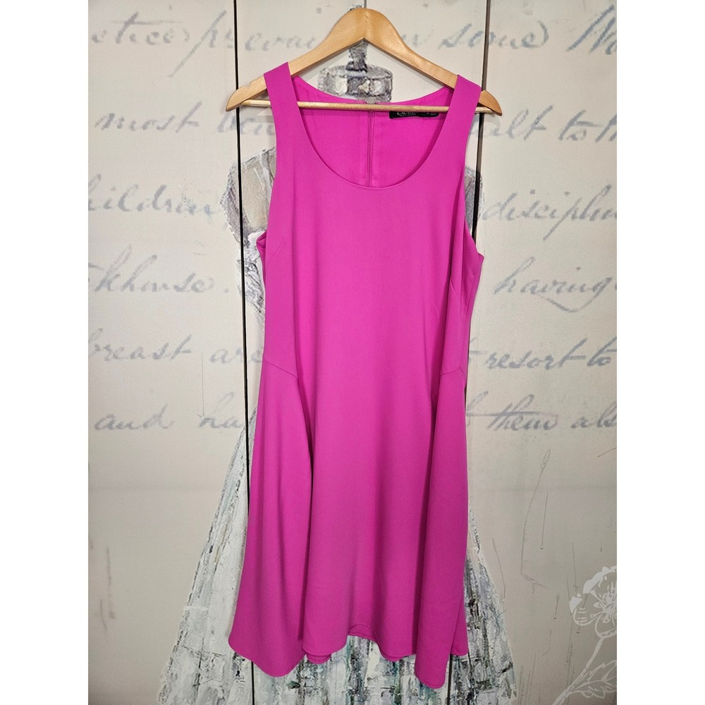 Lauren Ralph Lauren Hot Pink Sleeveless Scoop-Neck Mini Dress